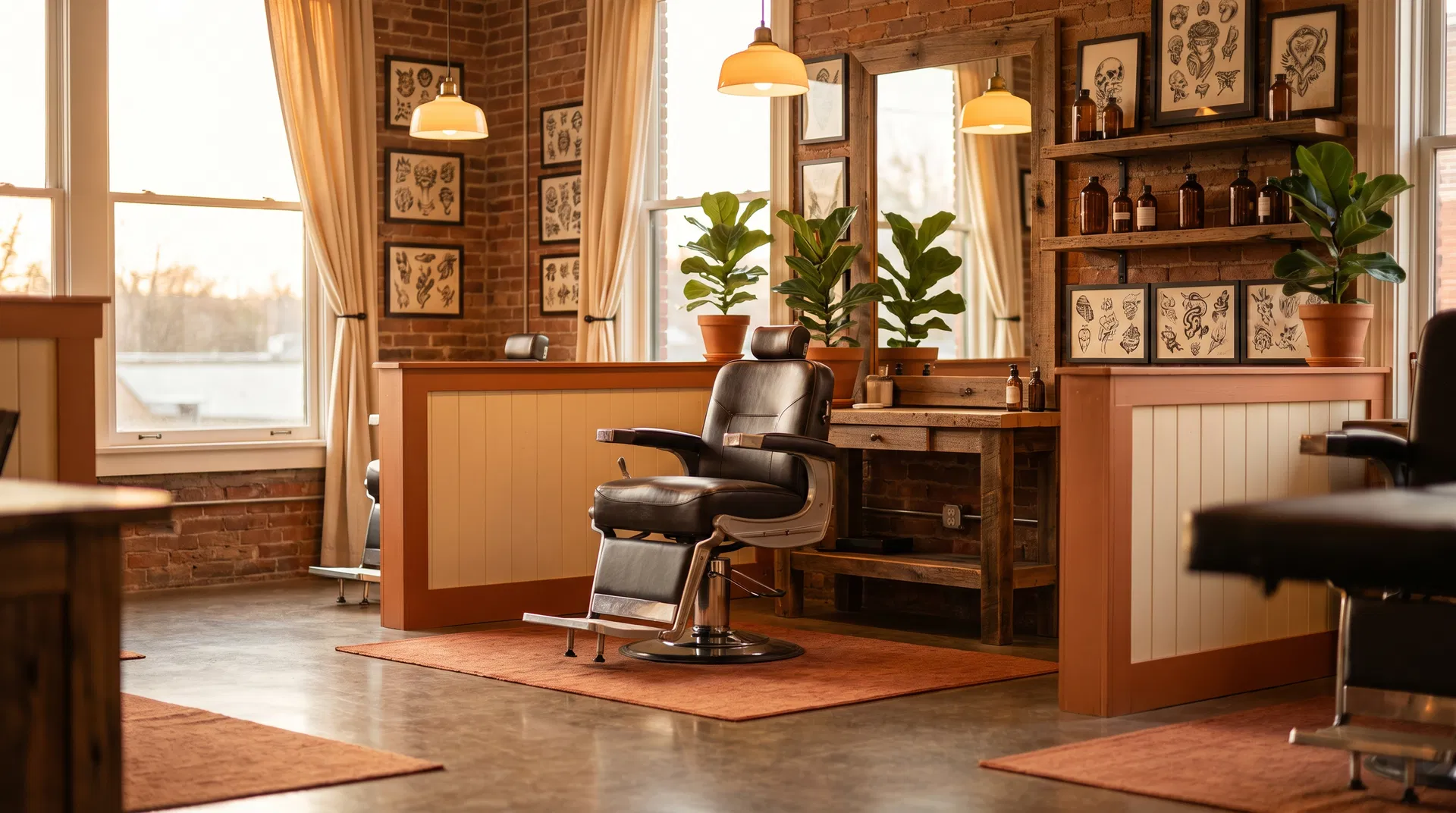 READDY ANNNA tattoo studio interior with warm lighting and professional setup